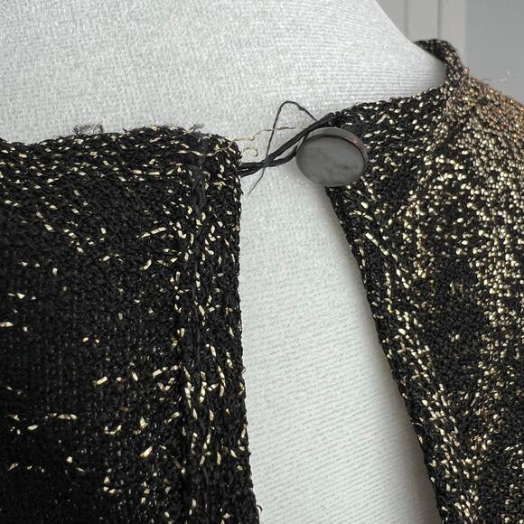 Vintage Style Trix Black Multicolor Sequin Mesh Sleeveless Top 8 Disco - Picture 6 of 8